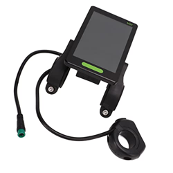 Emoshayoga Panel de control de pantalla de bicicleta eléctrica, conector impermeable negro, pantalla grande ABS, pantalla grande con baja tasa de fall en oferta