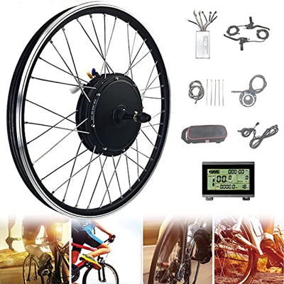 48V 1000W/1500W Kit de Conversión de Bicicleta Eléctrica 20"/24"/ 26"/27,5"/28"/ 29"/ 700C, Kit de Conversión de Bicicleta para Tracción Rueda Trasera
