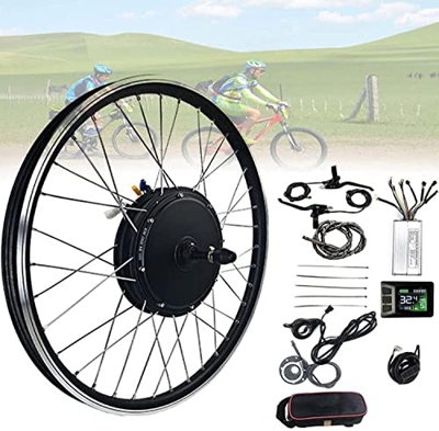 CICOLO 48V 250/350/500/1000/1500W Kit de conversión de Bicicleta eléctrica, tracción Rueda Trasera 20"/24"/ 26"/27,5"/28"/ 29"/ 700C, Pantalla LCD7C,5