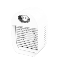 Ventilador de Escritorio Enfriador de Aire Alimentado por USB Luz de Noche de Escritorio LED (Blanco) precio