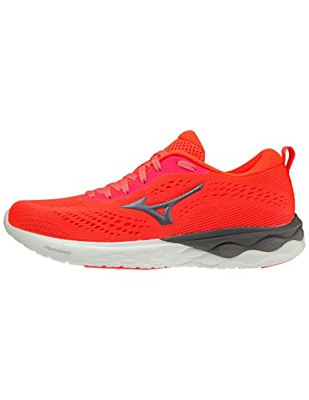 Mizuno Wave Revolt 2 (W), Zapatillas de Running Mujer, Fiery Coral 2/Metallic Gray/Quite Shade, 40.5 EU