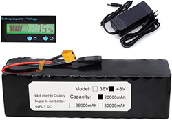 GZYHDC Batería De Litio De 48V,Vespa Eléctrica De La Bicicleta De La Batería De Litio 13S4P 18650,Batería De Alta Potencia De 250 W-1000 W,con Enchufe características