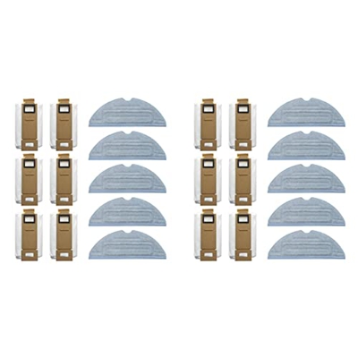 Fuzzbat 22 Piezas para Xiaomi S7 S7 Plus T7 T7S T7Plus Robot Aspirador Tela de Mopa Bolsa de Polvo Piezas