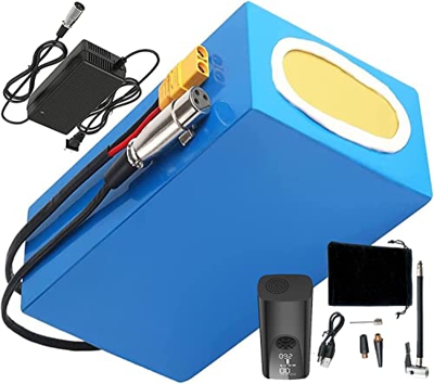 stdpcxz Batería De 52V Batería De Iones De Litio De 52V 25Ah Batería De Bicicleta Eléctrica 25000Mah 14S8P para 200W - 1200W, con Cargador De 58.8V 3A