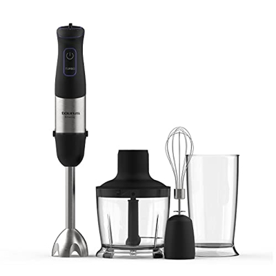 Taurus Amazing AHBA1000X - Batidora de mano 1000W, regulador 20 velocidades, función Turbo, cuchillas 4 filos de acero inoxidable, diseño ergonómico s