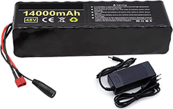 GZYHDC Batería De 48V Ebike,Paquete De Batería De Litio 18650,Batería Ebike con Cargador 2A,Enchufe T/Enchufe XT60, 20A BMS,para Bicicleta Eléctrica S en oferta