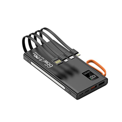 WJJ Mini Viene con un Banco de energía de Cuatro Hilos 20000 MAh Gran Capacidad PD66W Banco de energía de Carga súper rápida (Color : Black, Size : 20 precio