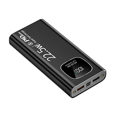 WJJ Aleación de Aluminio de Gran Capacidad 30000 MAh PD22.5w Banco de energía de Carga súper rápida Carga rápida QC3.0 Fuente de alimentación móvil (C