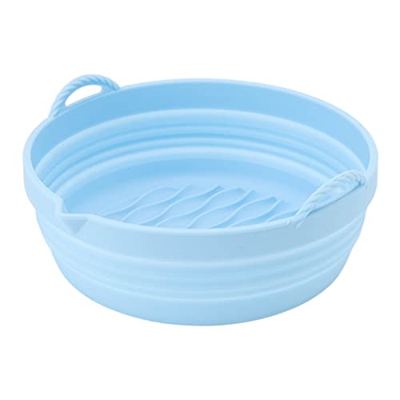 Mumusuki Revestimiento de Silicona para Freidora, Freidora de Aire Redonda, Olla de Silicona, Cesta para Freidora de Aire Antiadherente, Freidora de A