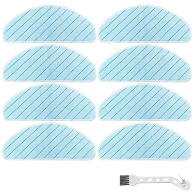 solicitous Almohadillas de Limpieza Lavables de Repuesto para Deebot T9 + T9 AIVI T9 AIVI + T9 MAX T9 Power Robot Aspirador, Paquete de 8