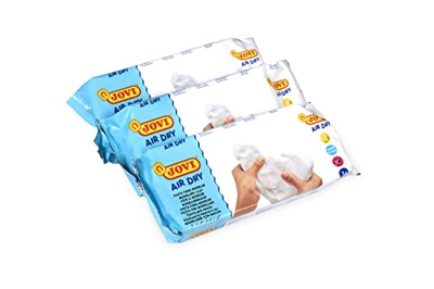 Jovi - Kit Air Dry de 3 unidades - Pasta para modelar, secado al aire sin horno, color Blanco, 3 unidades de 500 Gramos (P85/3)