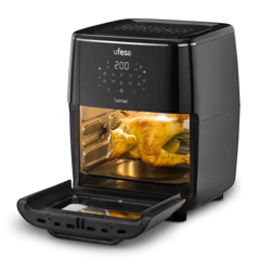 Ufesa Sensei Freidora de Aire sin Aceite Airfryer de 12L, 10 Programas, 1700W, Temporizador, Temperatura 200ºC, 6 Accesorios Incluidos, Sin BPA características
