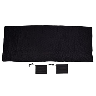 Natudeco Saco de Dormir al Aire Libre Manta cálida para Dormir con calefacción USB climas fríos Senderismo Camping o Uso de Cojines en Interiores(Negr