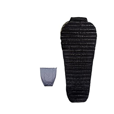 SELKUR Sacos de Dormir Mini Saco de Dormir Ultraligero 440g plumón de Ganso Blanco al Aire Libre Momia Naturaleza Caminata Camping Impermeable Saco de