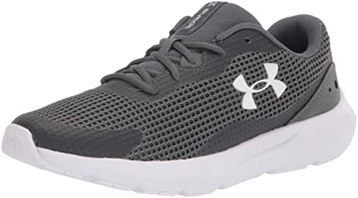 Under Armour Hombre UA Surge 3 Zapatillas Running, Pitch Gray / White / White