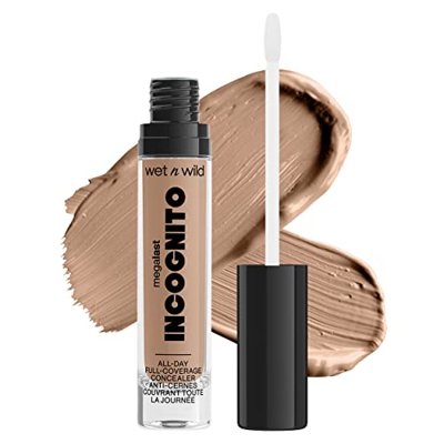 wet n wild, Megalast Incognito Full-Coverage Concealer, Corrector Ricamente Pigmentado, Cobertura Media a Completa, Acabado Mate, Fórmula Nutritiva e 