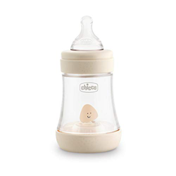 Chicco Perfect 5 Biberón Anticólico con Tetina de Silicona de Flujo Lento para 0+ Meses, Biofuncional con Sistema Intuiflow, 150 ml, Color Beige en oferta