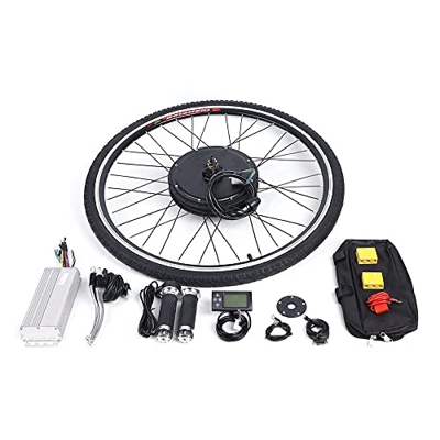 Kit de conversión para bicicleta eléctrica delantera, kit de conversión de motor eléctrico, 48 V, 1000 W, 28"
