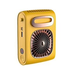 Qawadu Ventilador de Cintura PortáTil de 10000MA Aire Acondicionado USB Miniventilador de Cuello Colgante Ventilador de Escape Aire Acondicionado para características