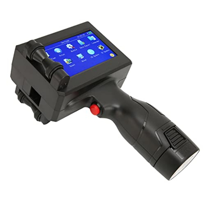 Laihua Impresora de InyeccióN de Tinta PortáTil, 100-240V Impresora de InyeccióN de Tinta con Pantalla TáCtil LCD de 4,3 Pulgadas para ImáGenes (Enchu