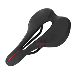Asiento de bicicleta de montaña, cómodo asiento de bicicleta de montaña de cuero de microfibra PU que absorbe los golpes para andar en bicicleta de ca en oferta
