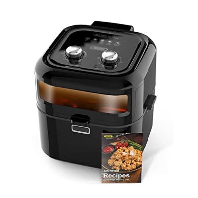 MMAXZ Freidoras de Aire sin Aceite hogar Inteligente de Gran Capacidad Horno Seguro Cocina sobre protección contra el Calor freidoras de Cocina (Color