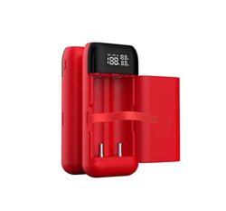 Power Bank 18650 Cargador de batería PB2S QC3.0 Cargo rápido 21700 20700 18700 baterías Recargables 18650 Charger Power Bank (Color : PB2S-RED, Socket precio