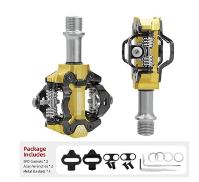 YUAILI Store Ajuste for Pedal de Bicicleta, rodamientos sellados de Aluminio ultraligeros, Pedales de Carretera BMX MTB SPD, Pedales de Bicicleta Anti