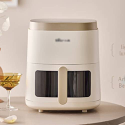 MMAXZ Freidora de Aire de 5L sin Aceite, freidora eléctrica de Aire Caliente con Ventana Visible y Pantalla táctil, freidora Profunda for el hogar (Co precio