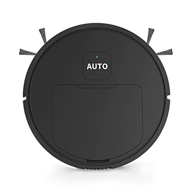 TPPIG Robot limpiador automático 3 en 1 inteligente escoba robot aspirador perezoso limpieza doméstica robot barredora inalámbrica, negro A