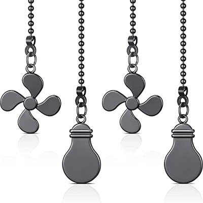 YUMIN Ventilador de Techo Cadena de TraccióN Ventilador Cadena de ExtensióN Cadena de Ventilador Tiradores Decorativos 12 Pulgadas Ventilador de Techo