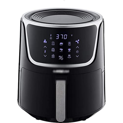 MMAXZ Freidora de Aire eléctrica con deshidratador y 3 estantes apilables Pantalla táctil Digital LED con 8 Funciones Recetas (Color : B)