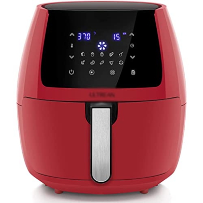 MMAXZ Freidora de Aire Quart, freidoras eléctricas de Aire Caliente, Cocina sin Aceite con 10 presintonías, Pantalla táctil LCD Digital, Cesta Antiadh