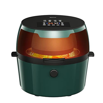 MMAXZ Freidora de Aire eléctrico 8L Freanos de Gran Capacidad sin petróleo Freidora (Color : Green, Size : 350 * 370 * 295mm)