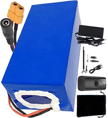 stdpcxz Batería De Bicicleta Eléctrica De Iones De Litio De 48V 20000Mah, Paquete De Batería De Litio 21700, con BMS Y Cargador, para Motor De 200W - 