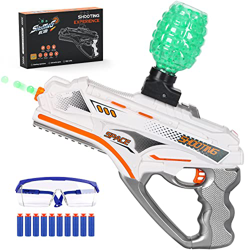 Innedu Gel Blaster, Blaster Gun Automática De Ciencia Ficción Iluminada con 50000 Municiones, 10 Dardos y Gafas De Espuma,Toy Gun De Juguete para Jueg en oferta