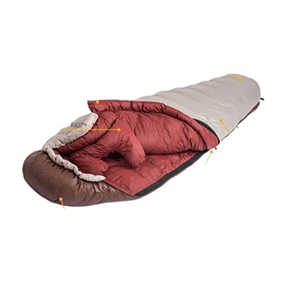 Sacos de Dormir Saco de Dormir for Acampar al Aire Libre Ultraligero portátil 20D Nylon Pato Abajo Momia Saco de Dormir portátil Deportes y Aire Libre