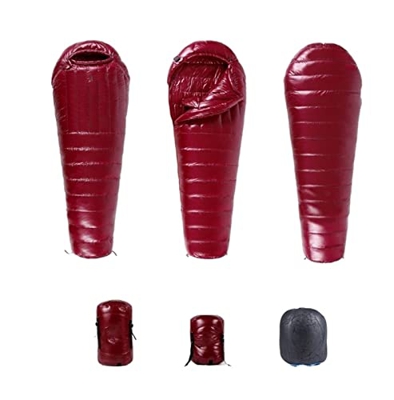 Sacos de Dormir Saco de Dormir for Acampar al Aire Libre, Ganso Blanco Tratamiento Repelente al Agua, Aislamiento cálido, Apto for Clima frío Deportes