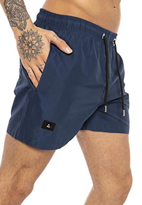 Redbridge Bañador Shorts de natación Pantalones Cortos de baño de Secado rápido Azul Oscuro S