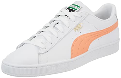 PUMA Basket Classic XXI, Zapatillas, Hombre, Puma White-Peach Pink, 41 EU
