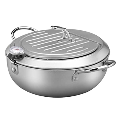 MMAXZ Freidora Hogar Mini Antiadherente pequeña freidora freidora Fogón de Gas (Size : 24cm)