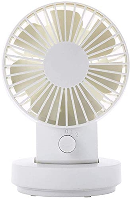 AYBAL Ventilador USB Ventilador de Mano Oficina Mini Cabeza móvil Ventilador pequeño Computadora Carga USB Cabeza móvil 2 velocidades (Ventilador de V