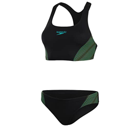 Speedo Bikini de 2 Piezas Placement Mujer, Negro/Azul, 42 (ES 48) características