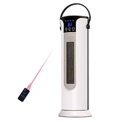 HYE Ventilador de Torre de 3 velocidades 1000W-2000W con Temporizador de 8 Horas, para el Dormitorio, la Sala de Estar, la Cocina y la Oficina.