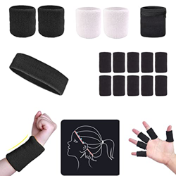 16 PCS Muñequeras, DKDDSSS Muñequeras Deportivas, Muñequeras Gym para Hombres y Mujeres Tenis Gimnasia Fútbol Baloncesto, Correr Deportes Atléticos características