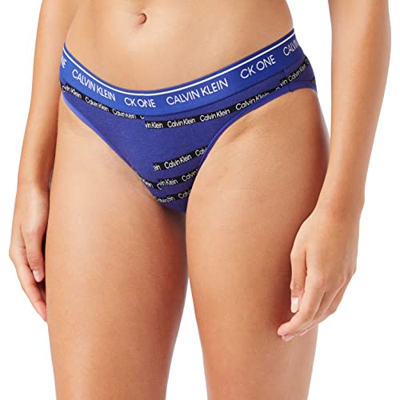 Calvin Klein Bikini Style Underwear, Staggered Stripes-Clematis WB, S para Mujer