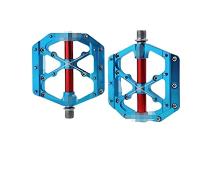 YUAILI Store Ajuste for Pedal de Bicicleta 3 rodamientos Antideslizante MTB Pedales aleación de Aluminio Plano aplicable Impermeable Pedales de Bicicl