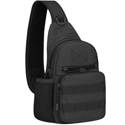 Vaupan Tactical Sling Bag, Military Molle Sling Backpack, Resistente al agua Chest Daypacks Compact Crossbody Shoudler Bag para senderismo al aire lib precio