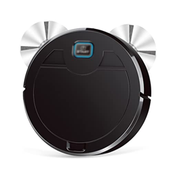 Flashing Robot de Barrido Inteligente Barredor doméstico Barrer y aspirar Aspirador inalámbrico UV Robots de Barrido (Color : Black, Size : 20 * 20 *  características