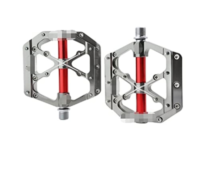 YUAILI Store Ajuste for Pedal de Bicicleta 3 rodamientos Antideslizante MTB Pedales aleación de Aluminio Plano aplicable Impermeable Pedales de Bicicl